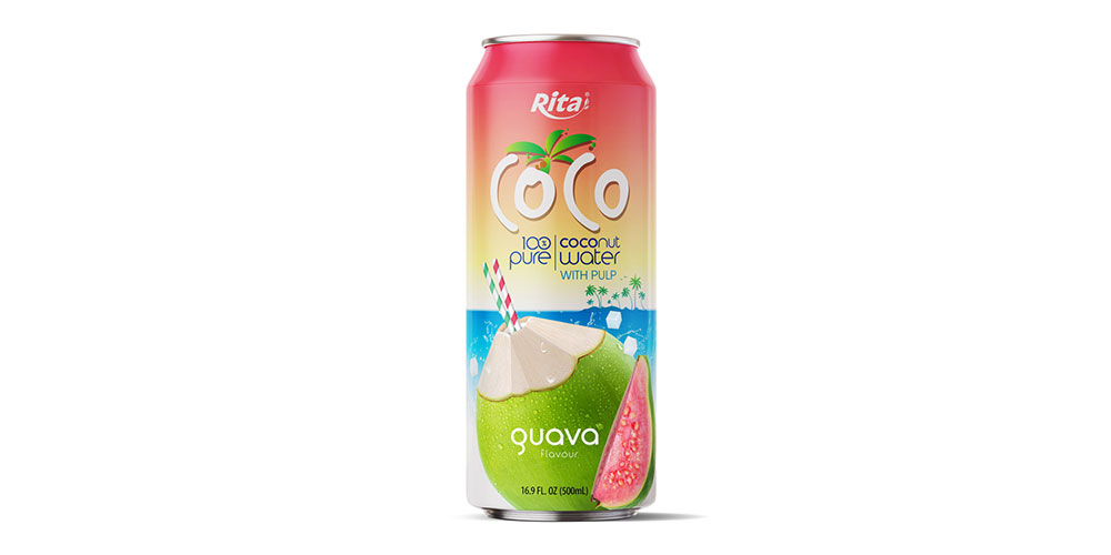 500ml Can Coco Water With Guava Flavor
